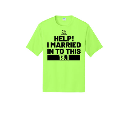HELP! I MARRIED INTO THIS 13.1 (Black) - Short Sleeve Performance Tee