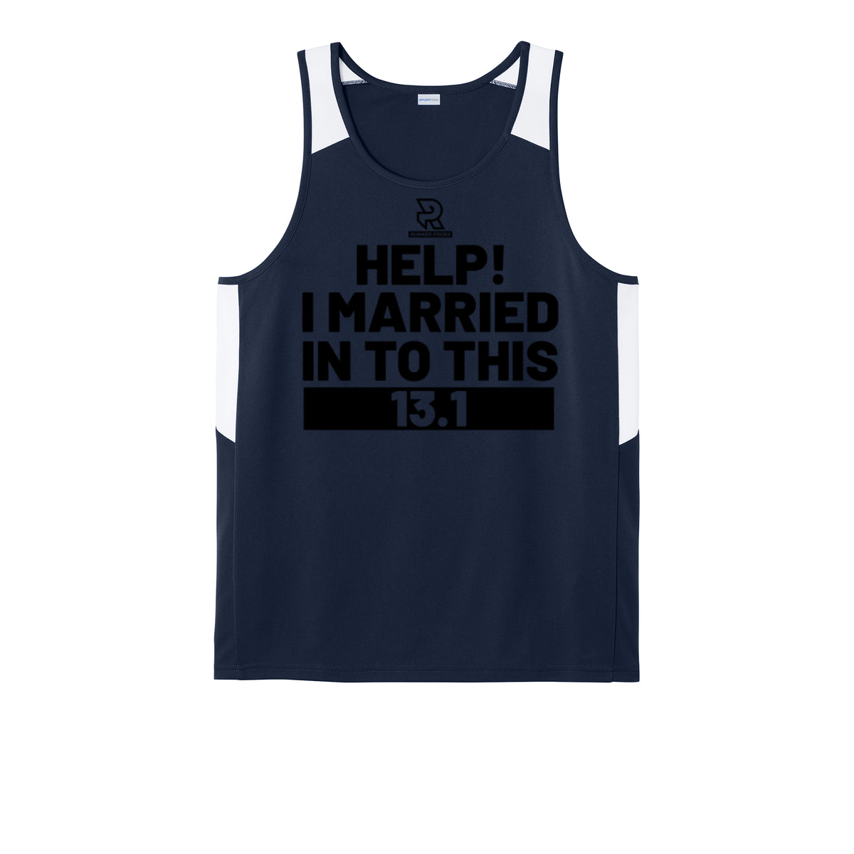 HELP! I MARRIED INTO THIS 13.1 (Black) - Mens Club Track Tank