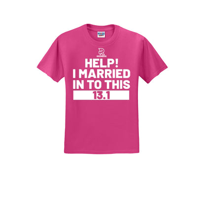 HELP! I MARRIED INTO THIS 13.1 (White) - Short Sleeve 50/50 Tee