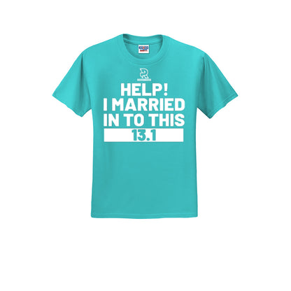 HELP! I MARRIED INTO THIS 13.1 (White) - Short Sleeve 50/50 Tee