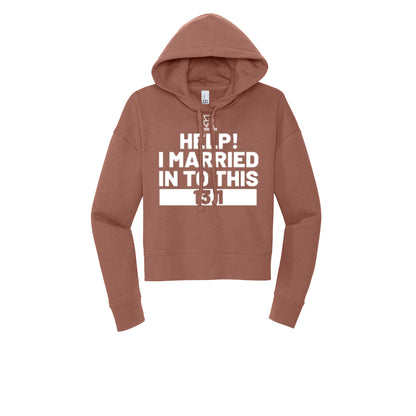 HELP! I MARRIED INTO THIS 13.1 (White) - Womens Fleece Hoodie