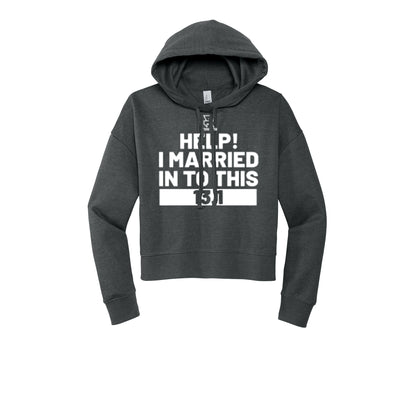 HELP! I MARRIED INTO THIS 13.1 (White) - Womens Fleece Hoodie