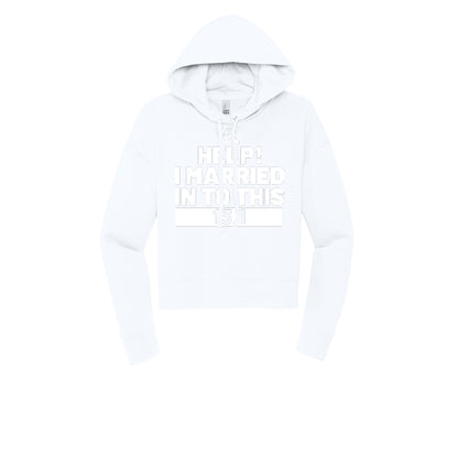 HELP! I MARRIED INTO THIS 13.1 (White) - Womens Fleece Hoodie
