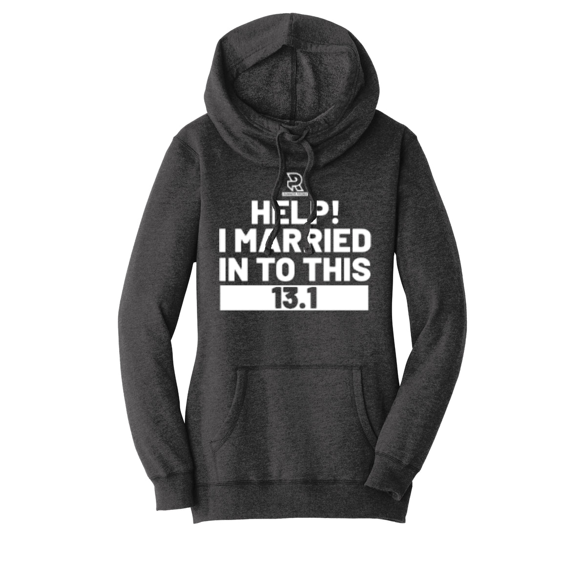 HELP! I MARRIED INTO THIS 13.1 (White) - Womens Lightweight Fleece Hoodie