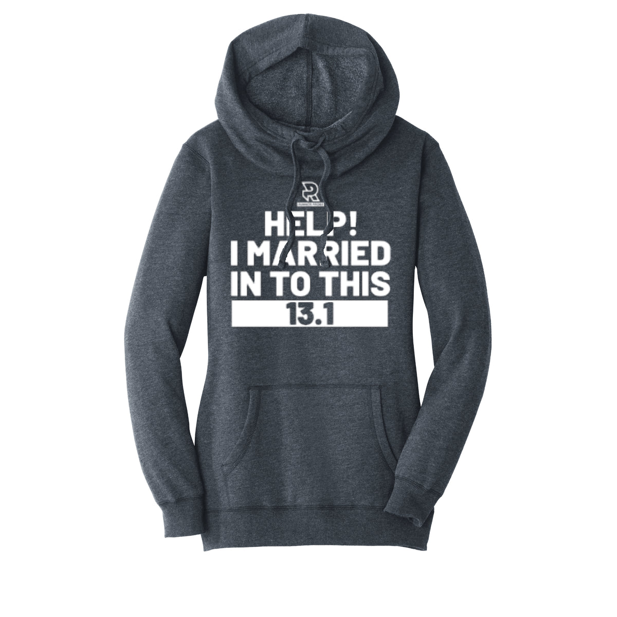 HELP! I MARRIED INTO THIS 13.1 (White) - Womens Lightweight Fleece Hoodie