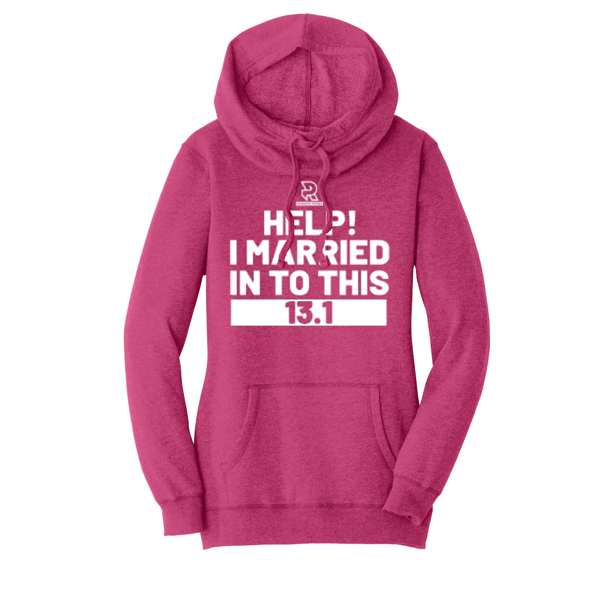HELP! I MARRIED INTO THIS 13.1 (White) - Womens Lightweight Fleece Hoodie