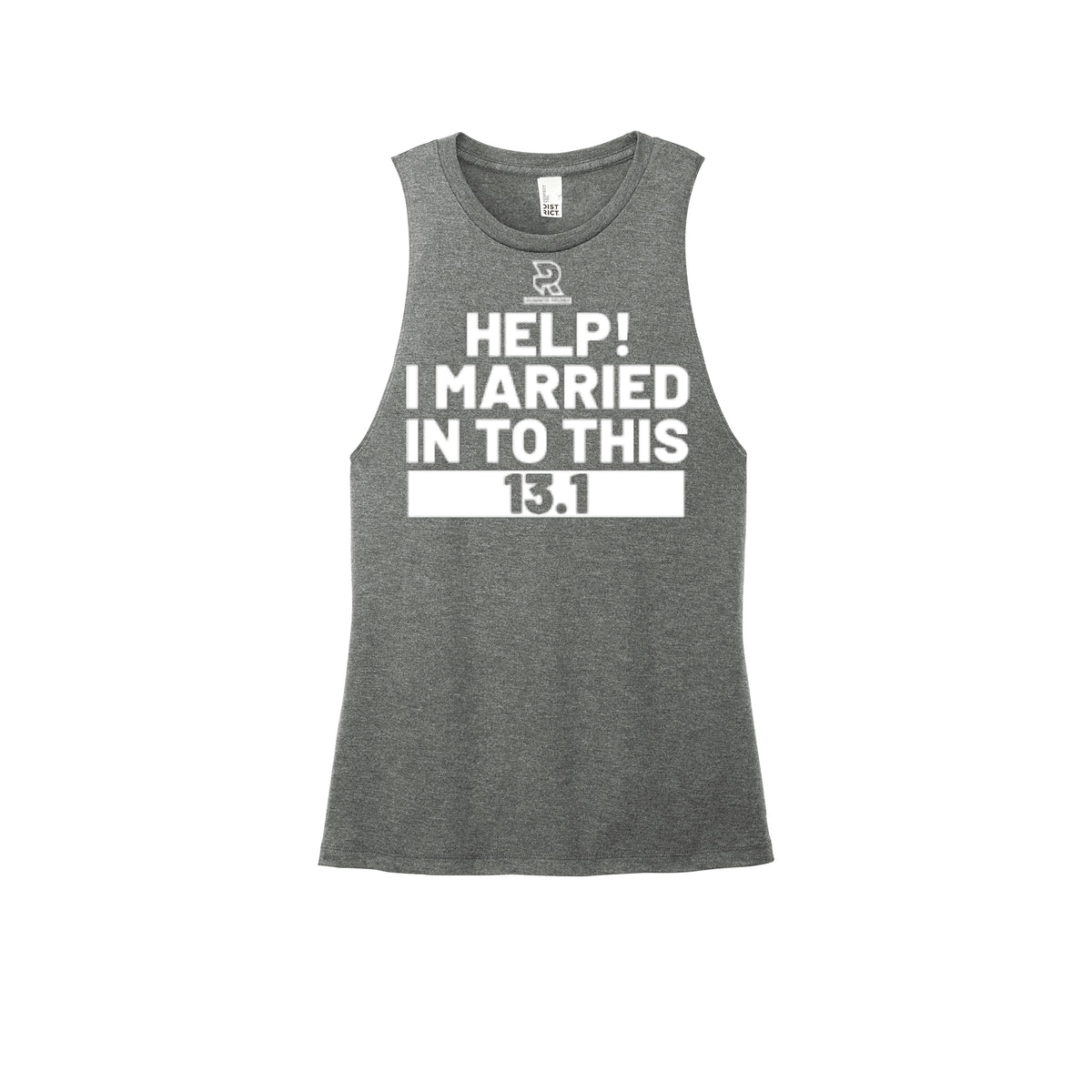 HELP! I MARRIED INTO THIS 13.1 (White) - Womens Perfect Tri Muscle Tank