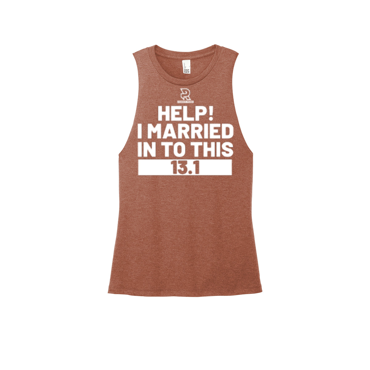 HELP! I MARRIED INTO THIS 13.1 (White) - Womens Perfect Tri Muscle Tank