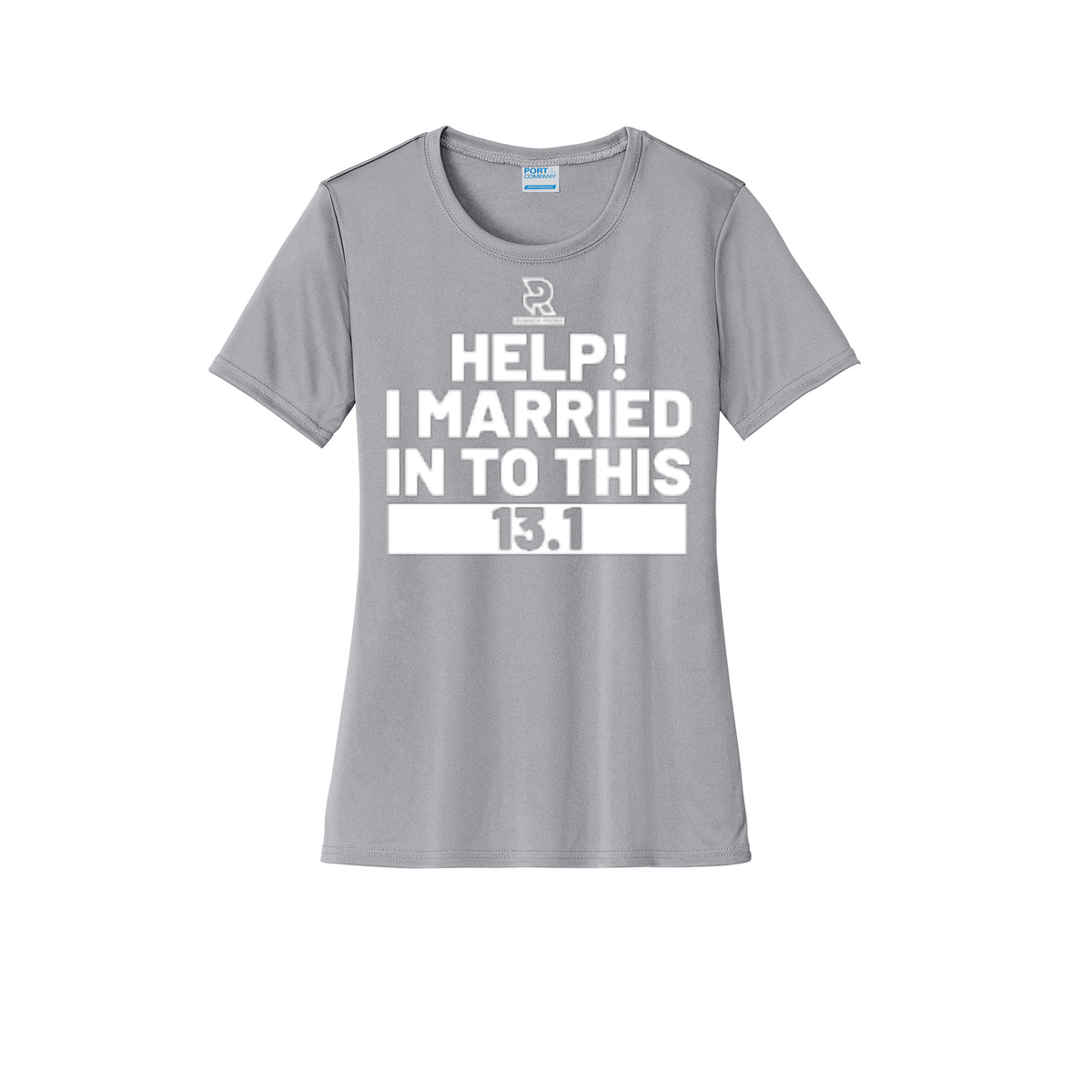 HELP! I MARRIED INTO THIS 13.1 (White) - Womens Short Sleeve Performance Tee