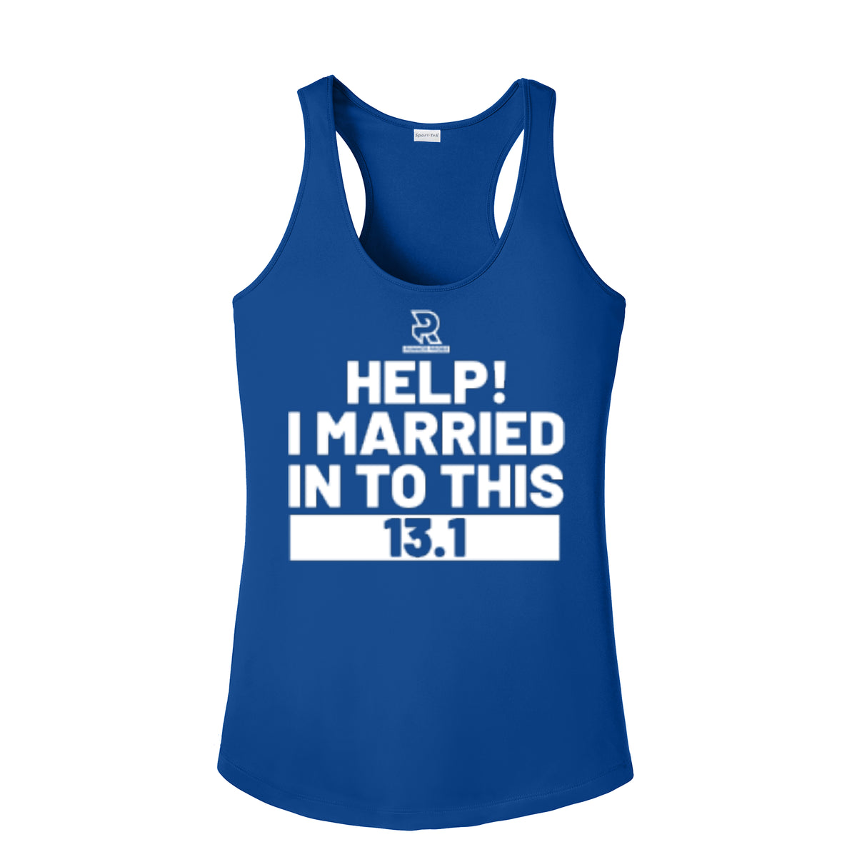 HELP! I MARRIED INTO THIS 13.1 (White) - Womens Competitor Racerback Tank