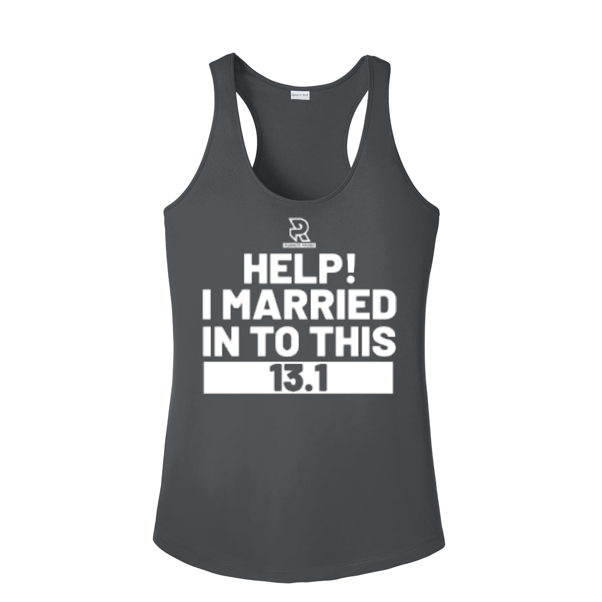 HELP! I MARRIED INTO THIS 13.1 (White) - Womens Competitor Racerback Tank