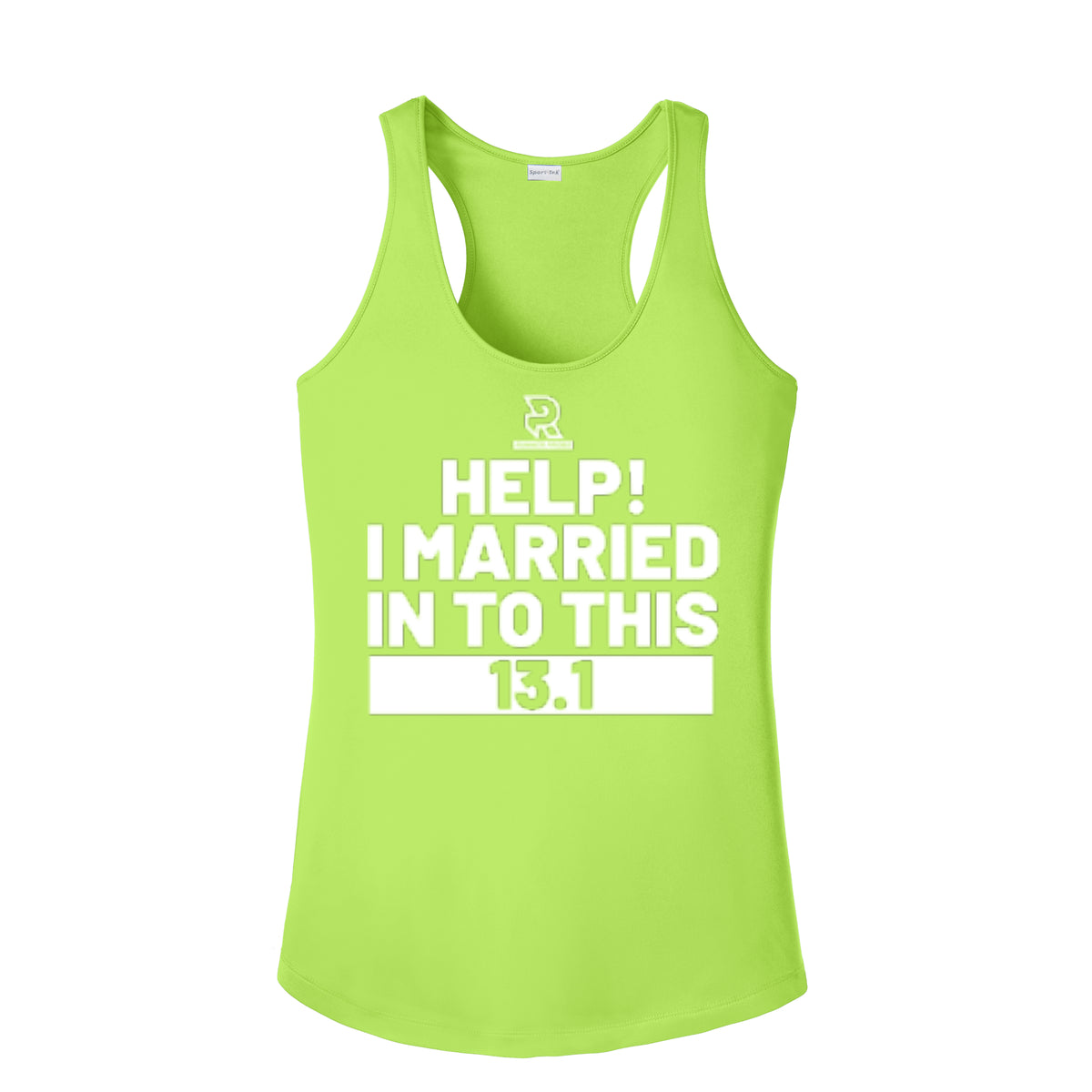 HELP! I MARRIED INTO THIS 13.1 (White) - Womens Competitor Racerback Tank