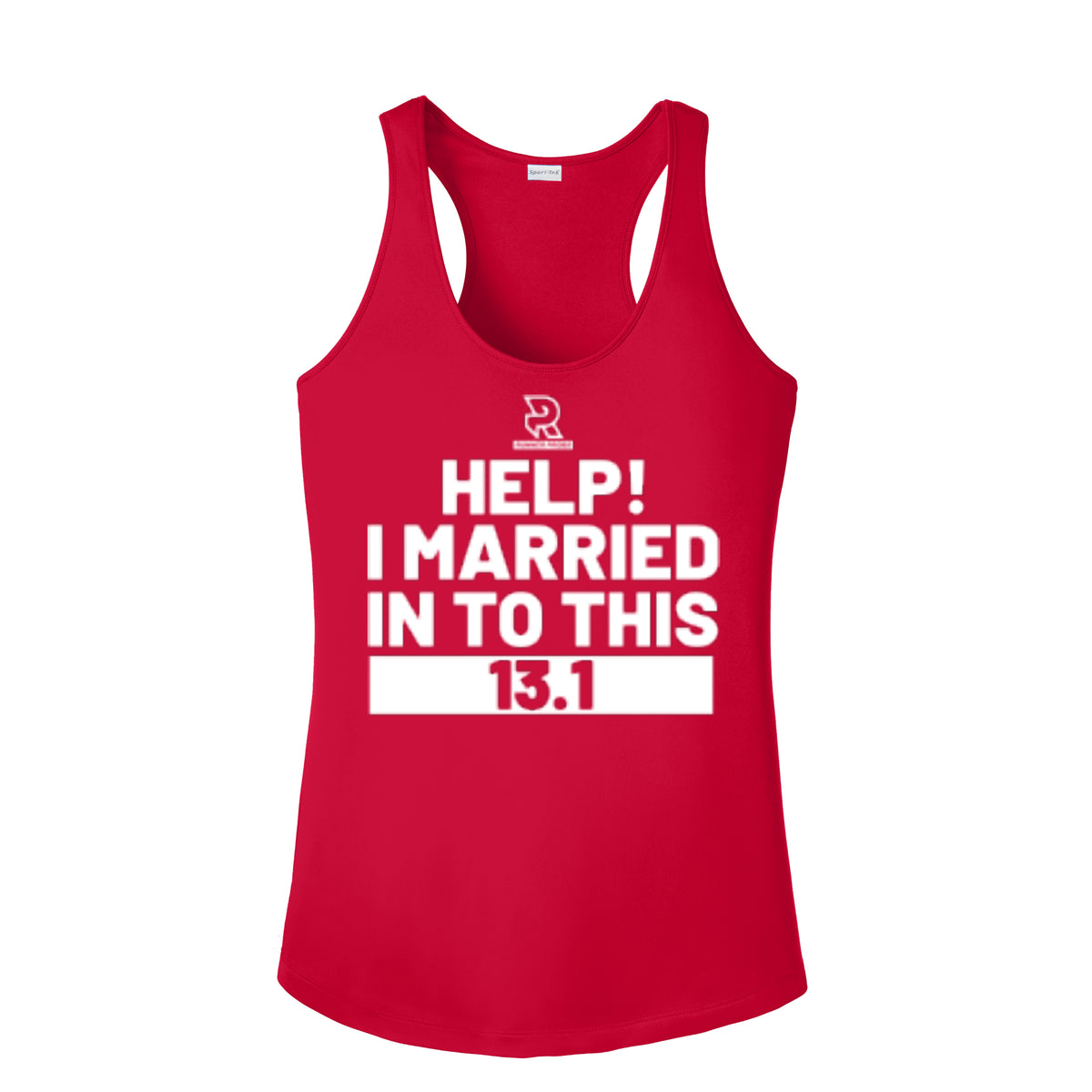 HELP! I MARRIED INTO THIS 13.1 (White) - Womens Competitor Racerback Tank