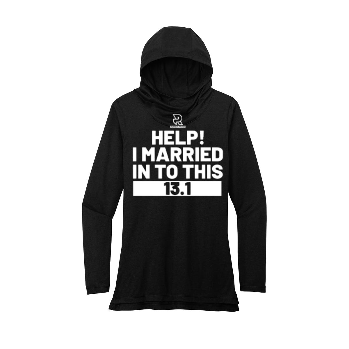 HELP! I MARRIED INTO THIS 13.1 (White) - Womens Tri-Blend Long Sleeve Hoodie