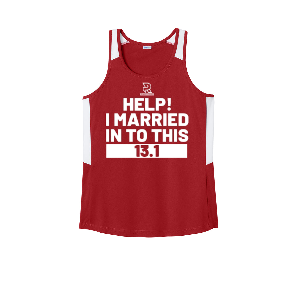 HELP! I MARRIED INTO THIS 13.1 (White) - Womens Club Track Tank