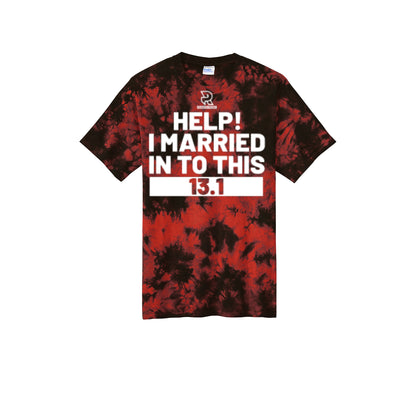 HELP! I MARRIED INTO THIS 13.1 (White) - Short Sleeve Tie Dye Cotton Tee