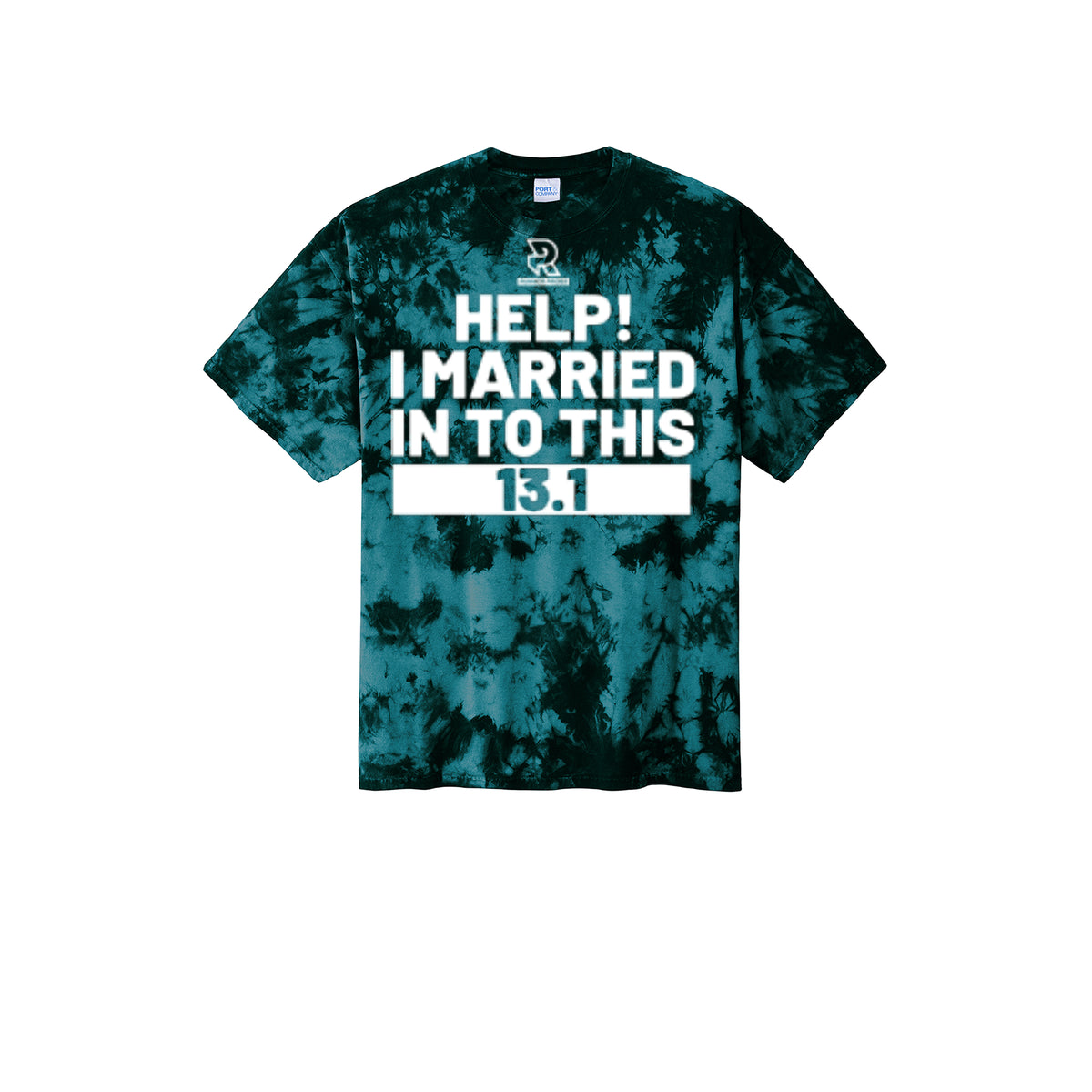 HELP! I MARRIED INTO THIS 13.1 (White) - Short Sleeve Tie Dye Cotton Tee