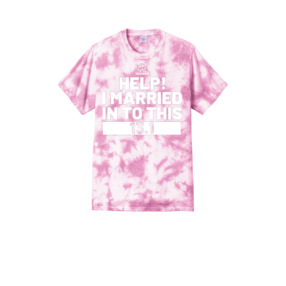 HELP! I MARRIED INTO THIS 13.1 (White) - Short Sleeve Tie Dye Cotton Tee