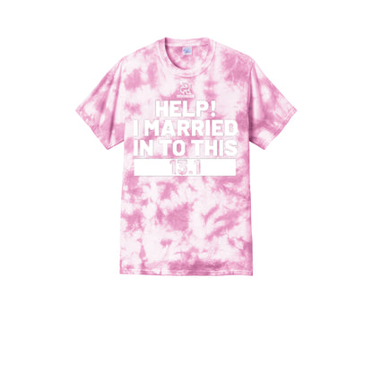 HELP! I MARRIED INTO THIS 13.1 (White) - Short Sleeve Tie Dye Cotton Tee