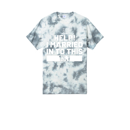 HELP! I MARRIED INTO THIS 13.1 (White) - Short Sleeve Tie Dye Cotton Tee