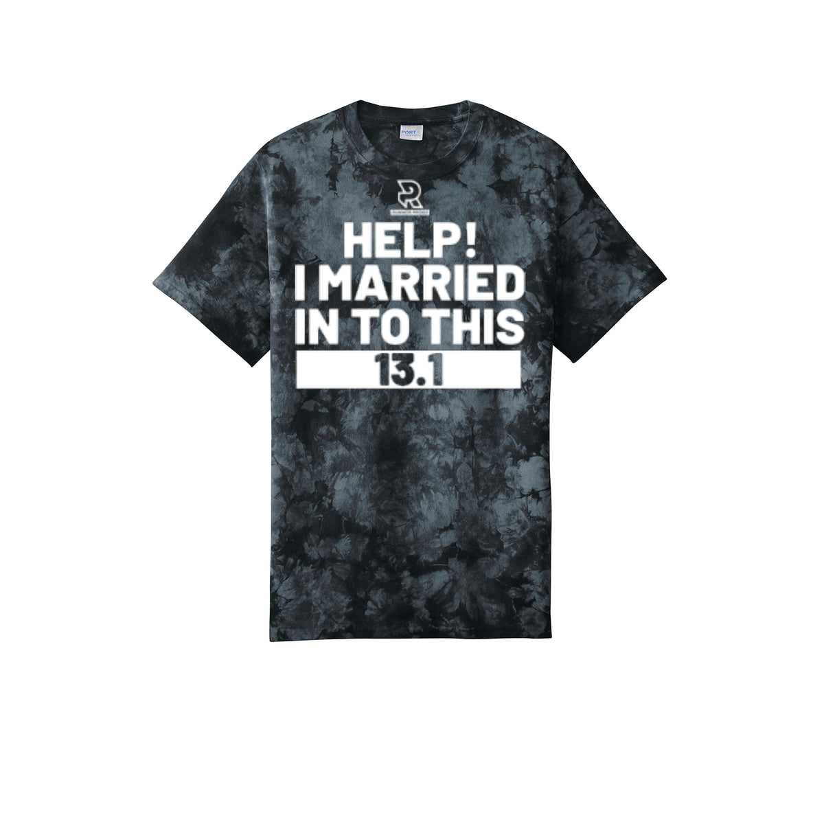 HELP! I MARRIED INTO THIS 13.1 (White) - Short Sleeve Tie Dye Cotton Tee