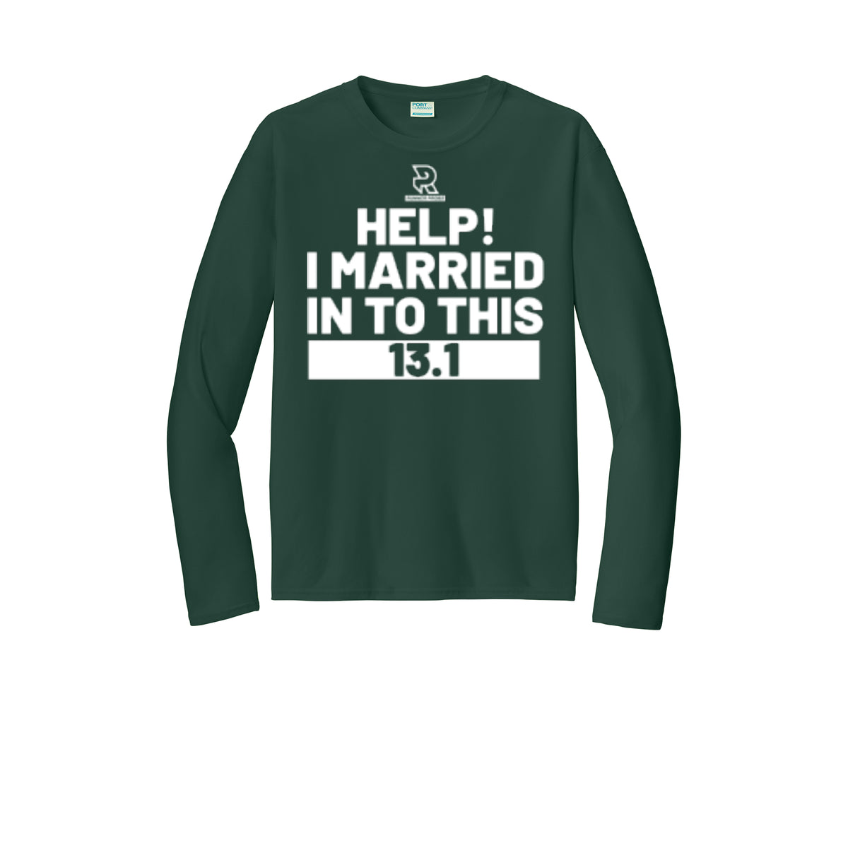 HELP! I MARRIED INTO THIS 13.1 (White) - Long Sleeve Performance Tee