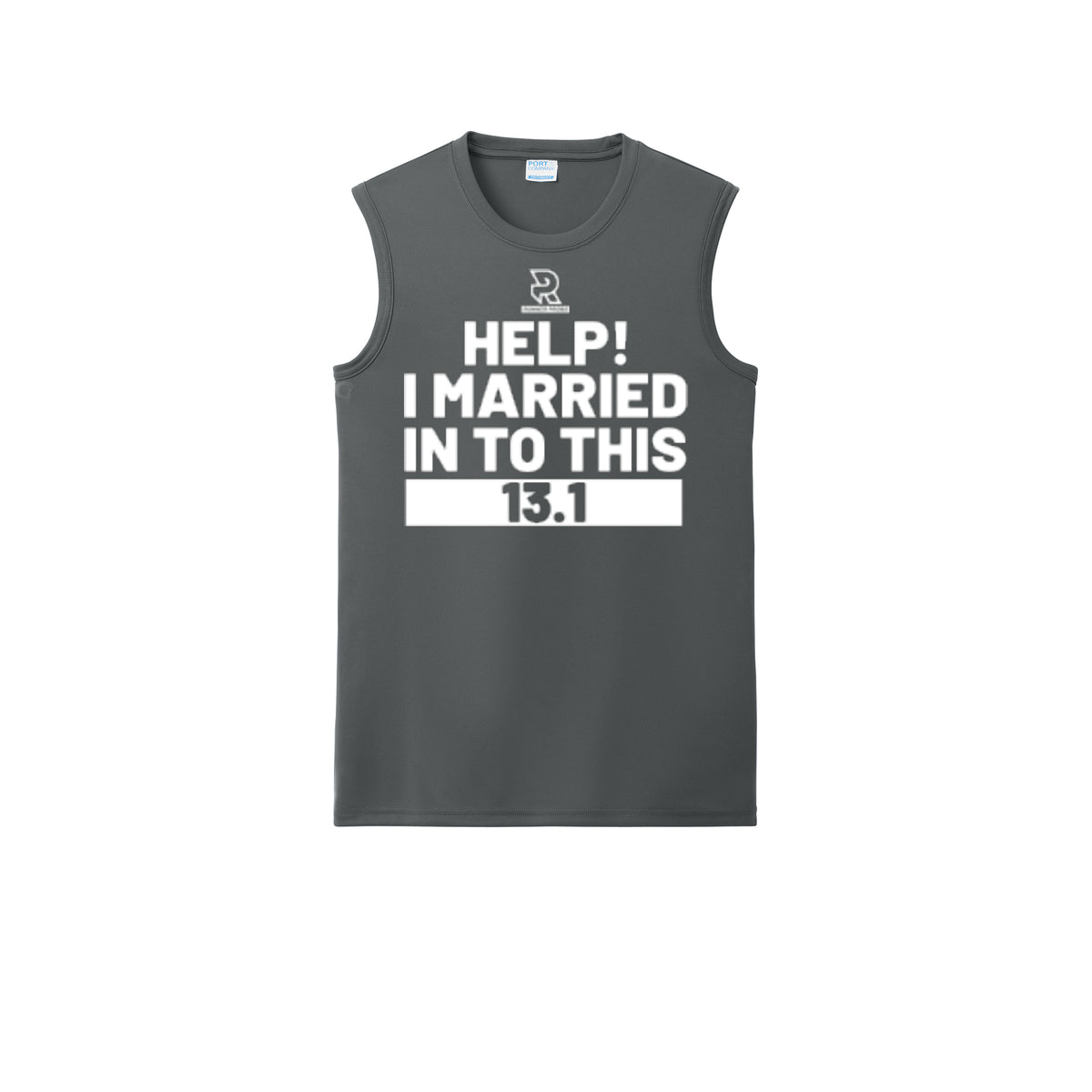 HELP! I MARRIED INTO THIS 13.1 (White) - Sleeveless Performance Tee