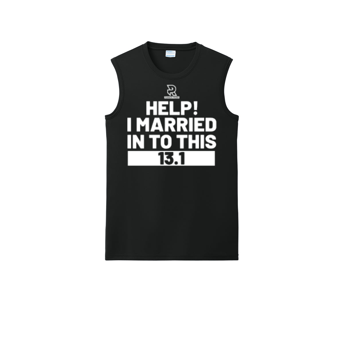 HELP! I MARRIED INTO THIS 13.1 (White) - Sleeveless Performance Tee