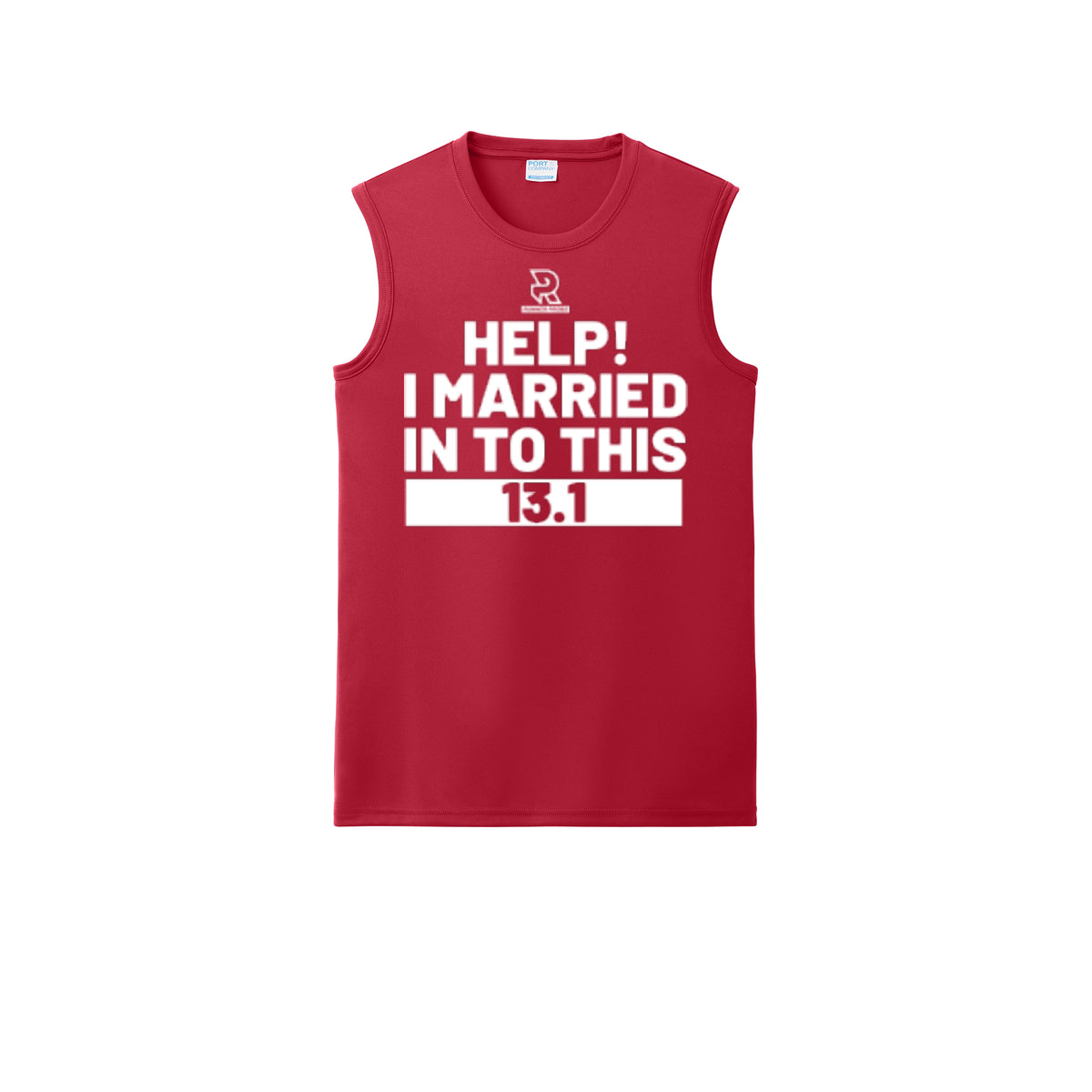 HELP! I MARRIED INTO THIS 13.1 (White) - Sleeveless Performance Tee
