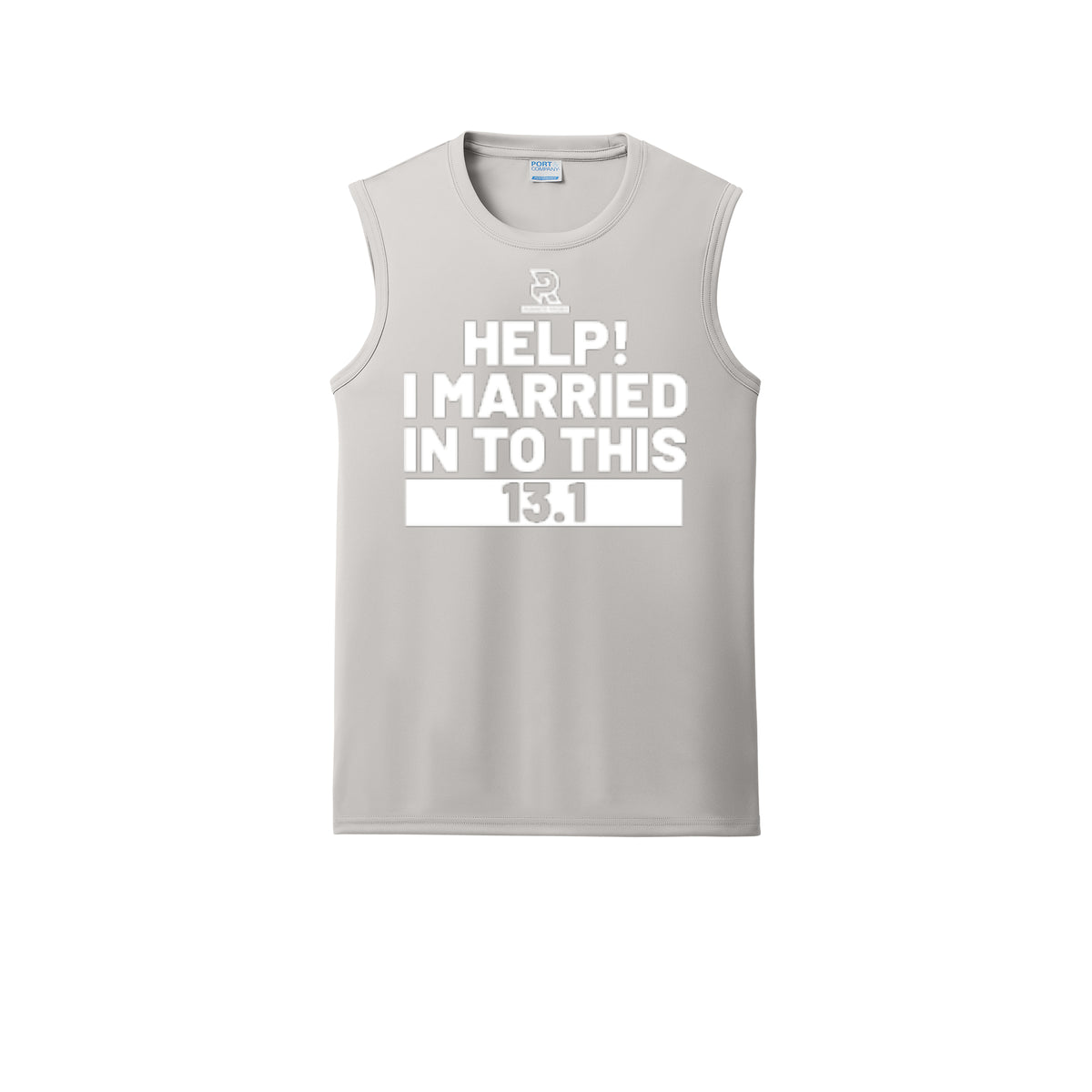 HELP! I MARRIED INTO THIS 13.1 (White) - Sleeveless Performance Tee