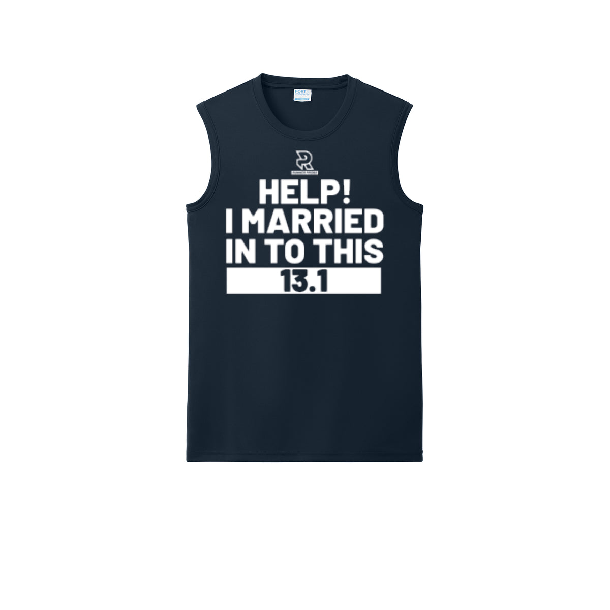 HELP! I MARRIED INTO THIS 13.1 (White) - Sleeveless Performance Tee
