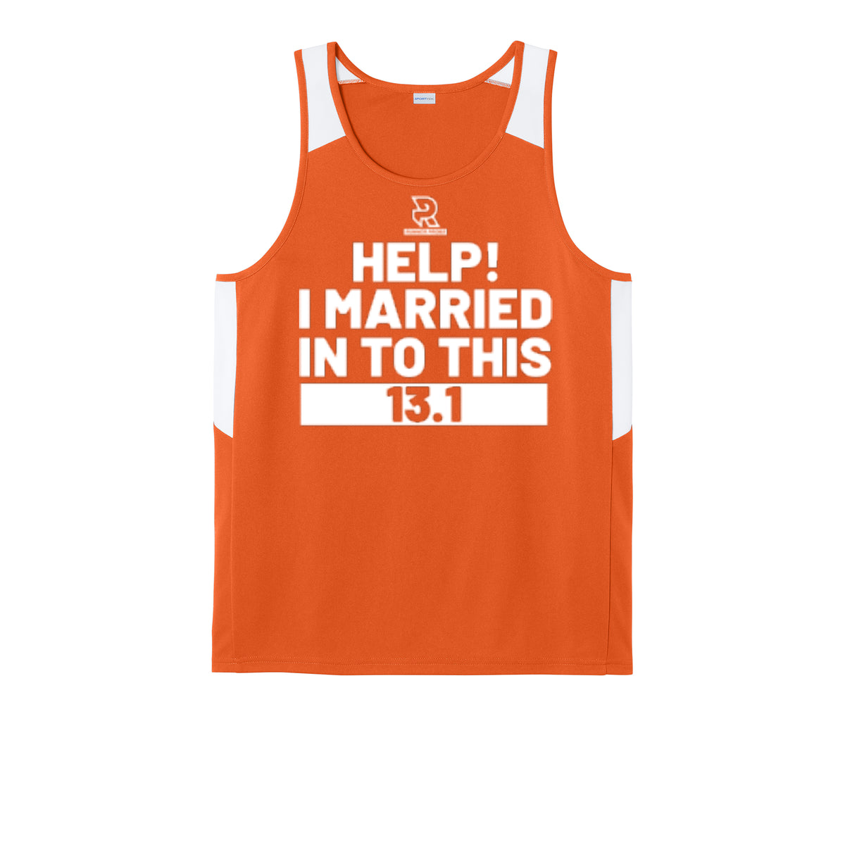 HELP! I MARRIED INTO THIS 13.1 (White) - Mens Club Track Tank