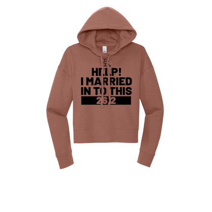 HELP! I MARRIED INTO THIS 26.2 (Black) - Womens Fleece Hoodie
