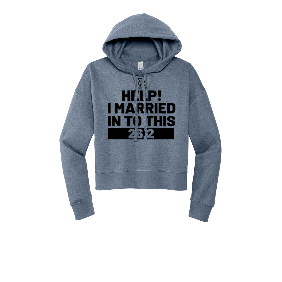 HELP! I MARRIED INTO THIS 26.2 (Black) - Womens Fleece Hoodie