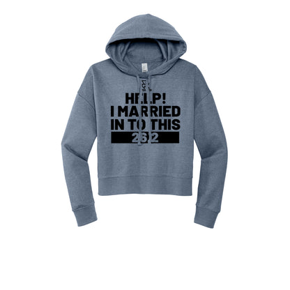 HELP! I MARRIED INTO THIS 26.2 (Black) - Womens Fleece Hoodie