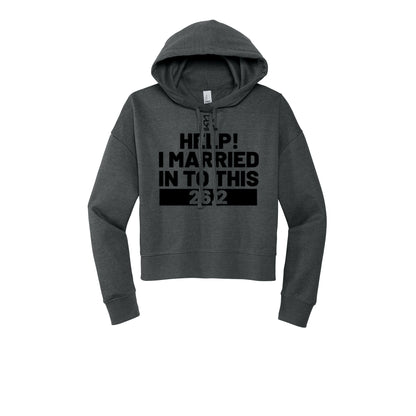 HELP! I MARRIED INTO THIS 26.2 (Black) - Womens Fleece Hoodie
