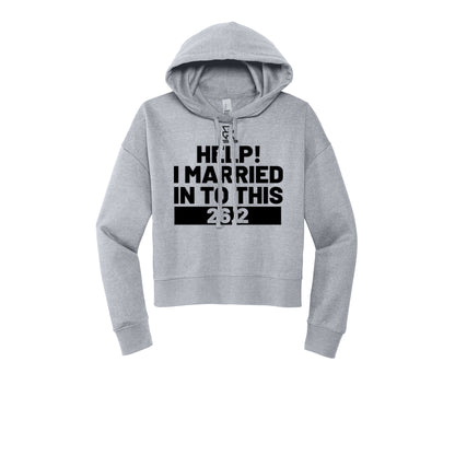 HELP! I MARRIED INTO THIS 26.2 (Black) - Womens Fleece Hoodie