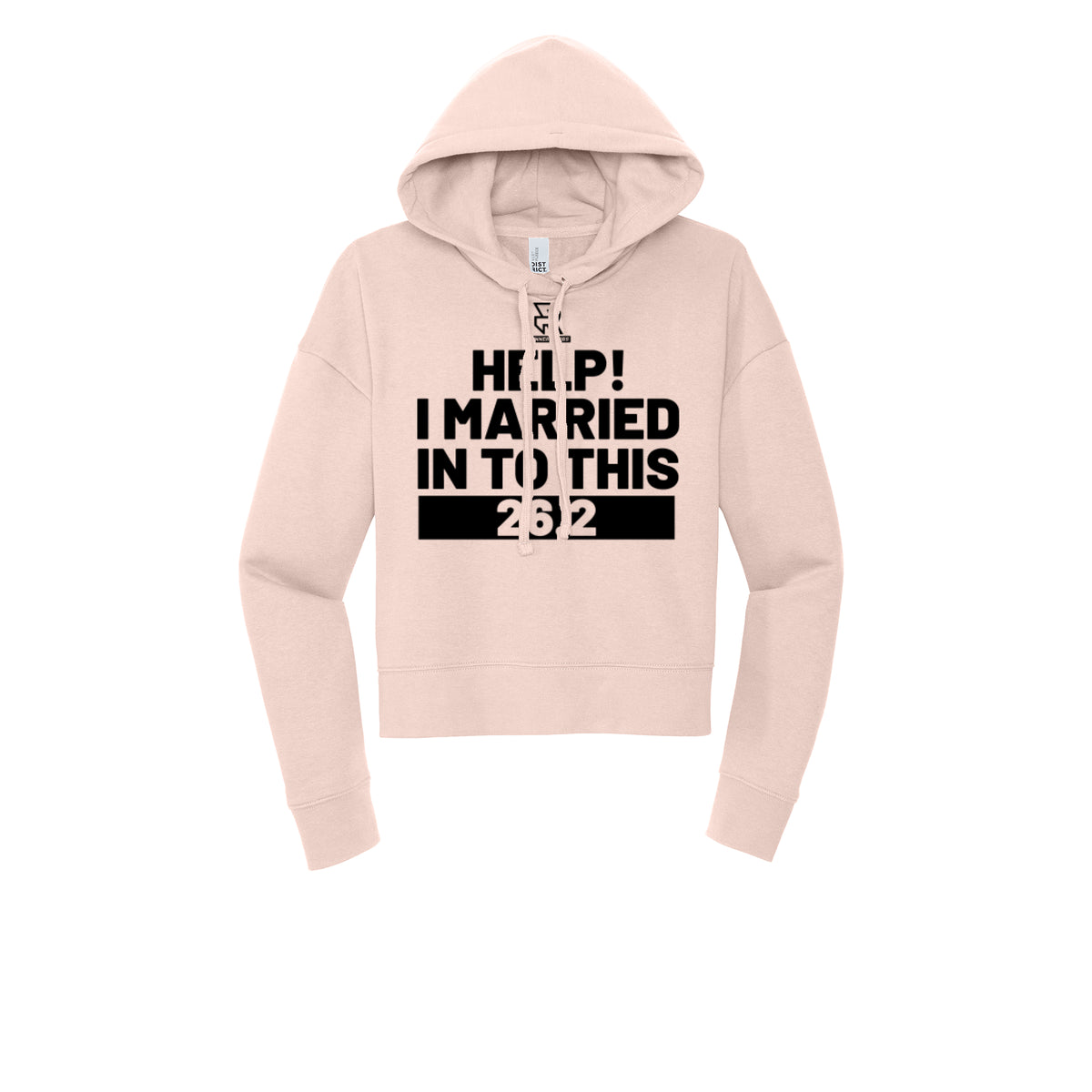 HELP! I MARRIED INTO THIS 26.2 (Black) - Womens Fleece Hoodie
