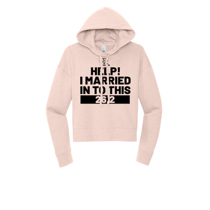 HELP! I MARRIED INTO THIS 26.2 (Black) - Womens Fleece Hoodie
