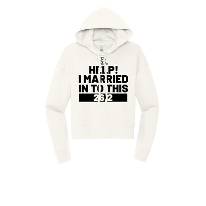 HELP! I MARRIED INTO THIS 26.2 (Black) - Womens Fleece Hoodie