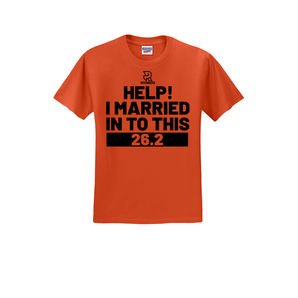 HELP! I MARRIED INTO THIS 26.2 (Black) - Short Sleeve Cotton Tee