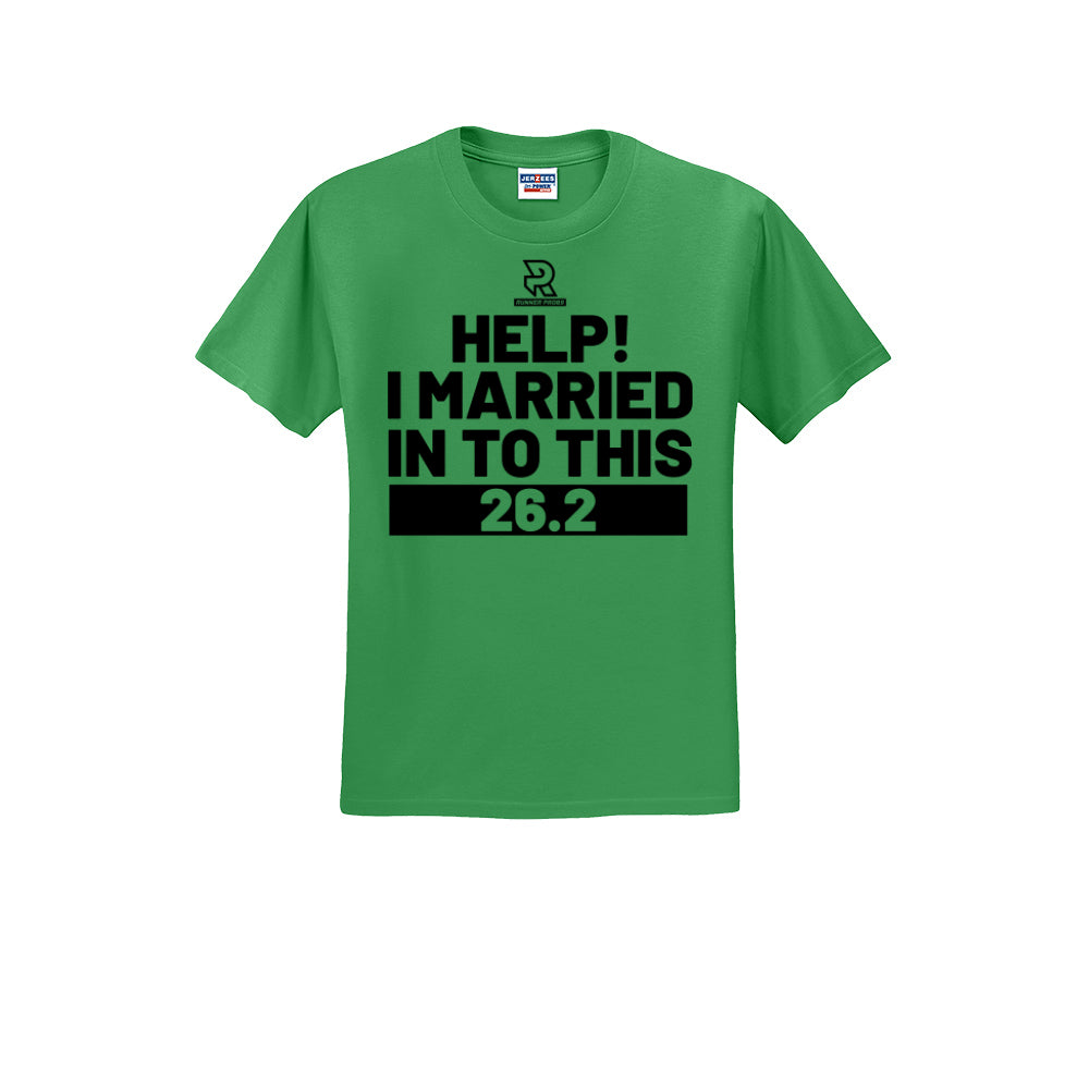 HELP! I MARRIED INTO THIS 26.2 (Black) - Short Sleeve Cotton Tee