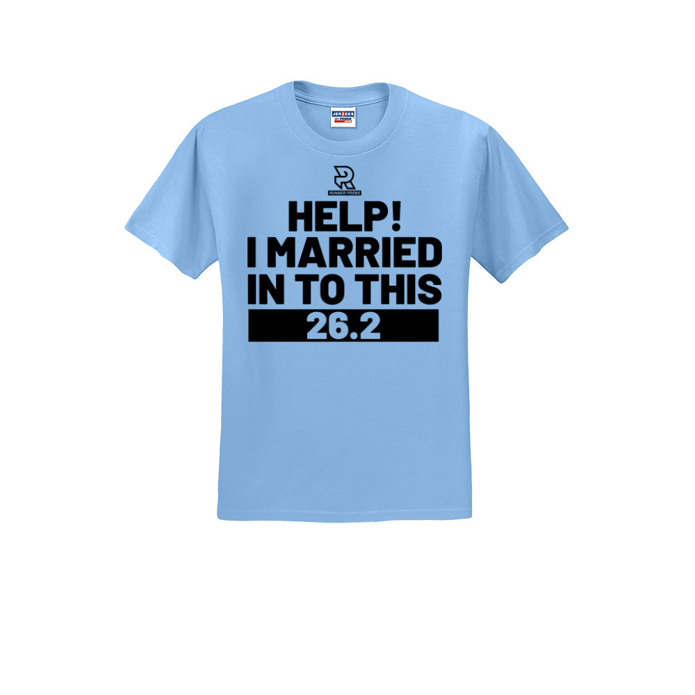 HELP! I MARRIED INTO THIS 26.2 (Black) - Short Sleeve Cotton Tee