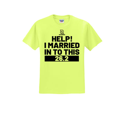 HELP! I MARRIED INTO THIS 26.2 (Black) - Short Sleeve Cotton Tee