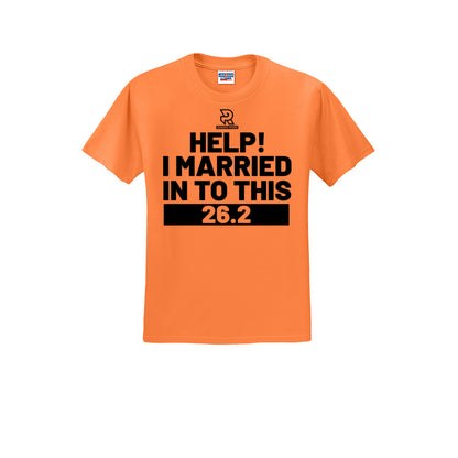 HELP! I MARRIED INTO THIS 26.2 (Black) - Short Sleeve Cotton Tee