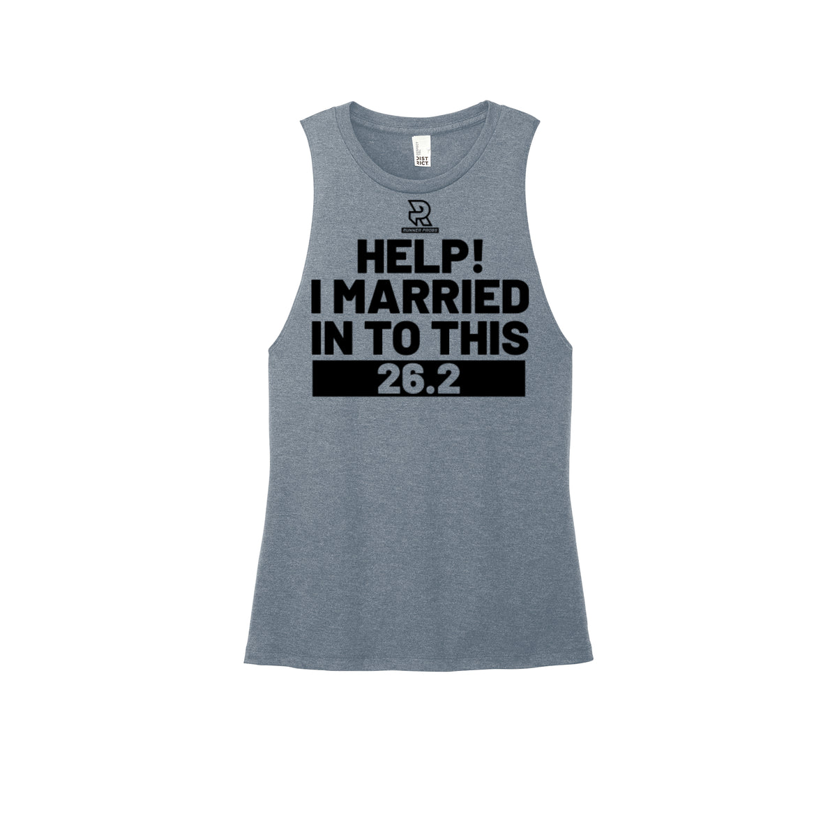 HELP! I MARRIED INTO THIS 26.2 (Black) - Womens Perfect Tri Muscle Tank