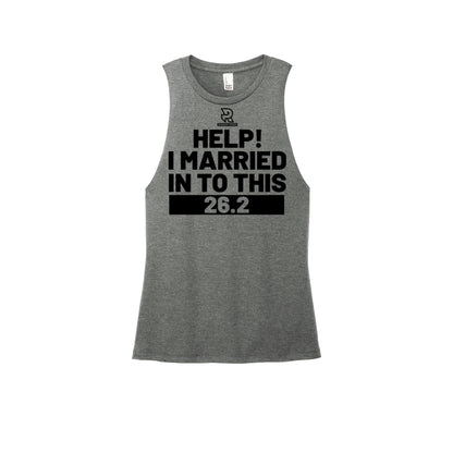 HELP! I MARRIED INTO THIS 26.2 (Black) - Womens Perfect Tri Muscle Tank