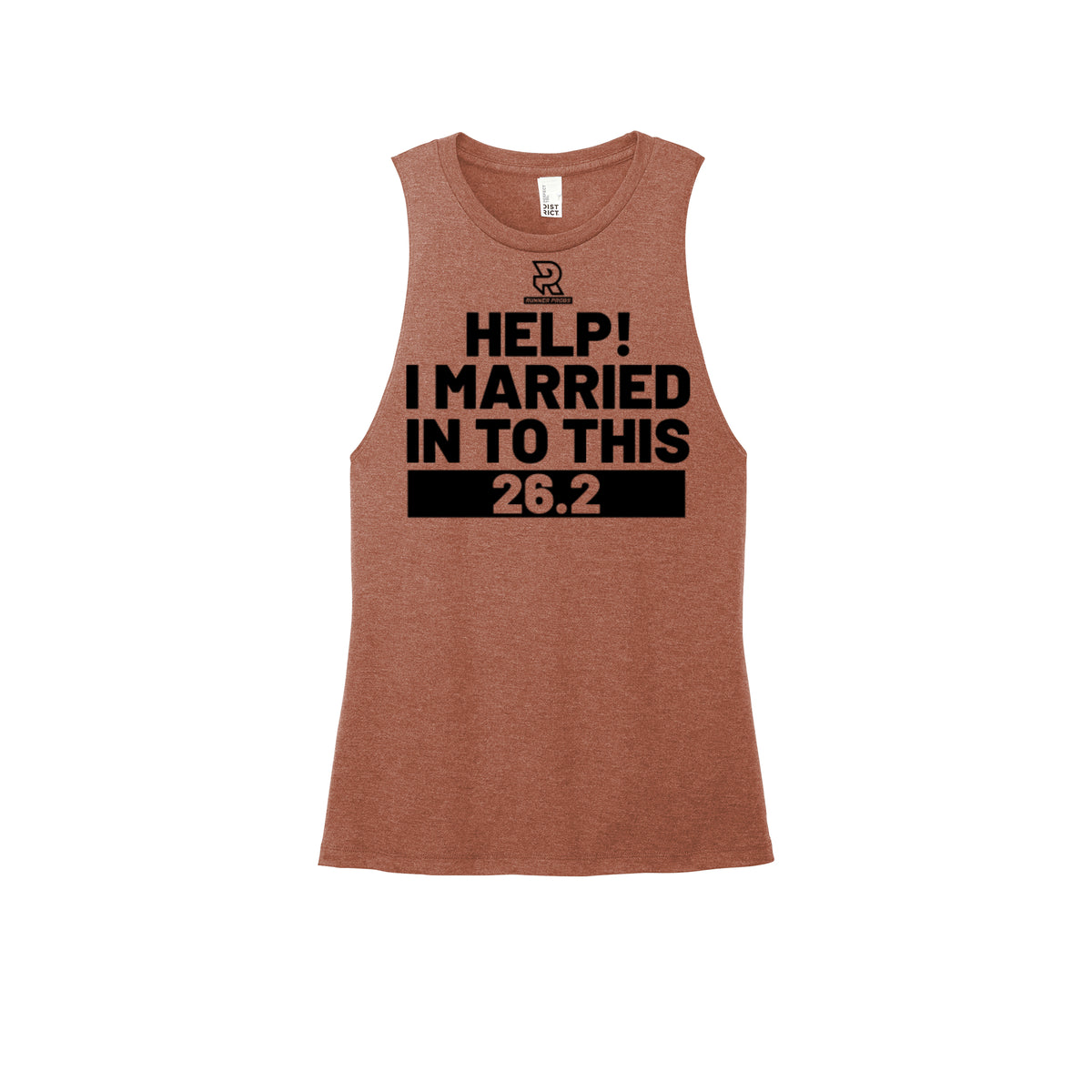 HELP! I MARRIED INTO THIS 26.2 (Black) - Womens Perfect Tri Muscle Tank