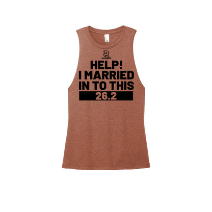 HELP! I MARRIED INTO THIS 26.2 (Black) - Womens Perfect Tri Muscle Tank