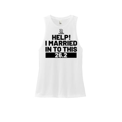 HELP! I MARRIED INTO THIS 26.2 (Black) - Womens Perfect Tri Muscle Tank